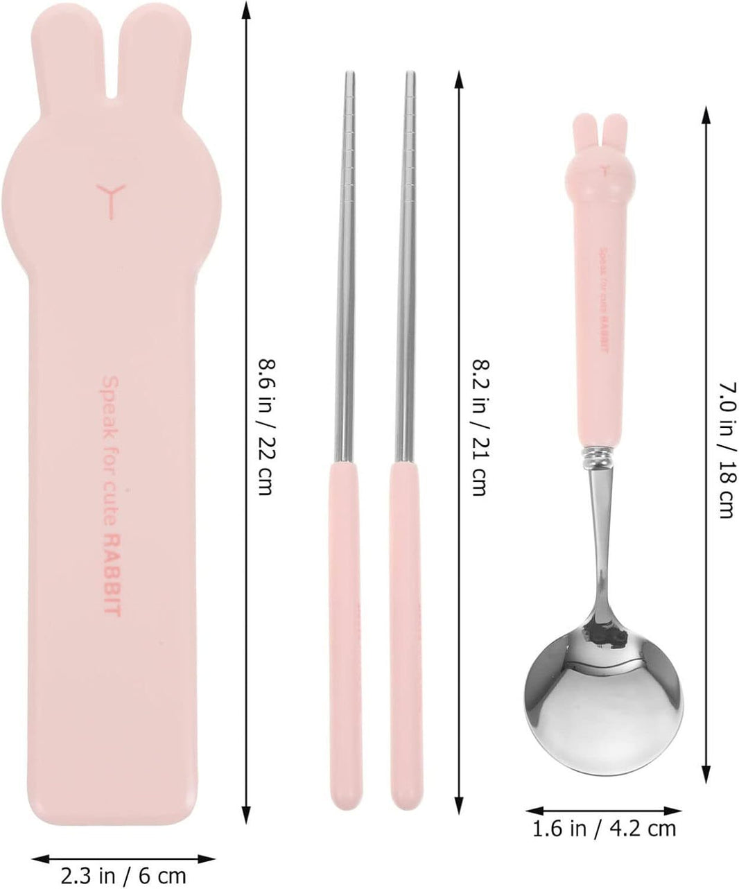 "Reusable camping silverware set with case – eco-friendly portable cutlery"