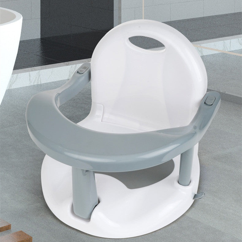 "Eco-friendly anti-dumping baby bath stool with non-slip base"