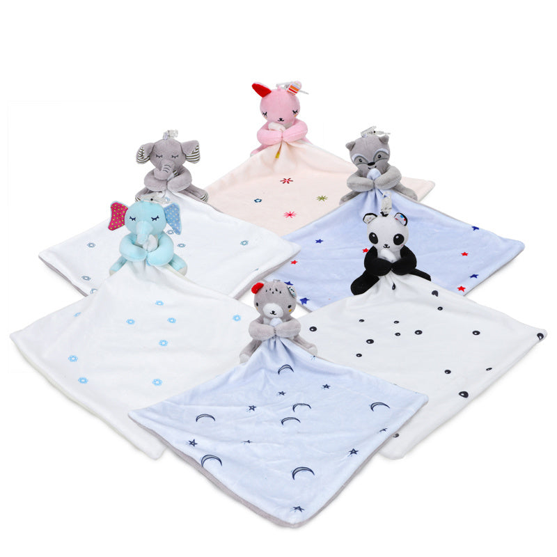 Baby saliva towel with sleep comfort doll