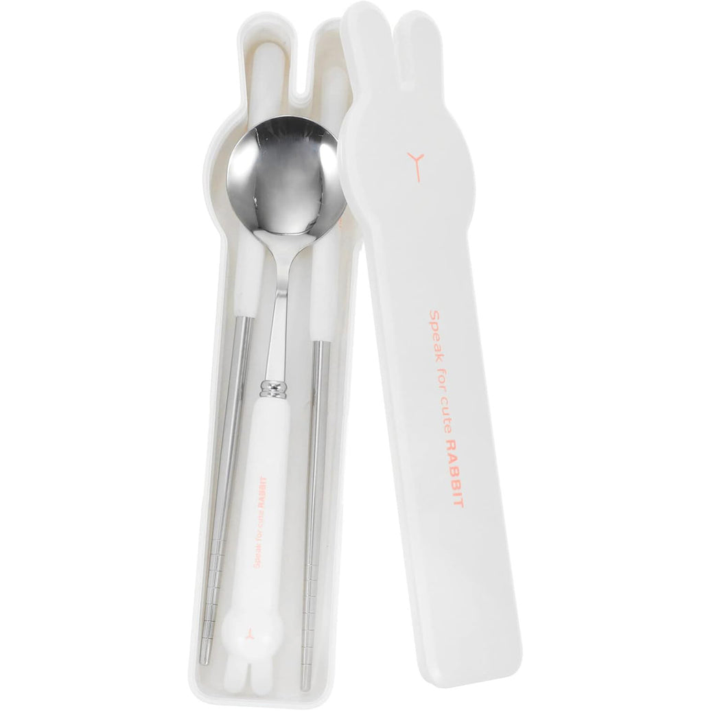 "Reusable camping silverware set with case – eco-friendly portable cutlery"