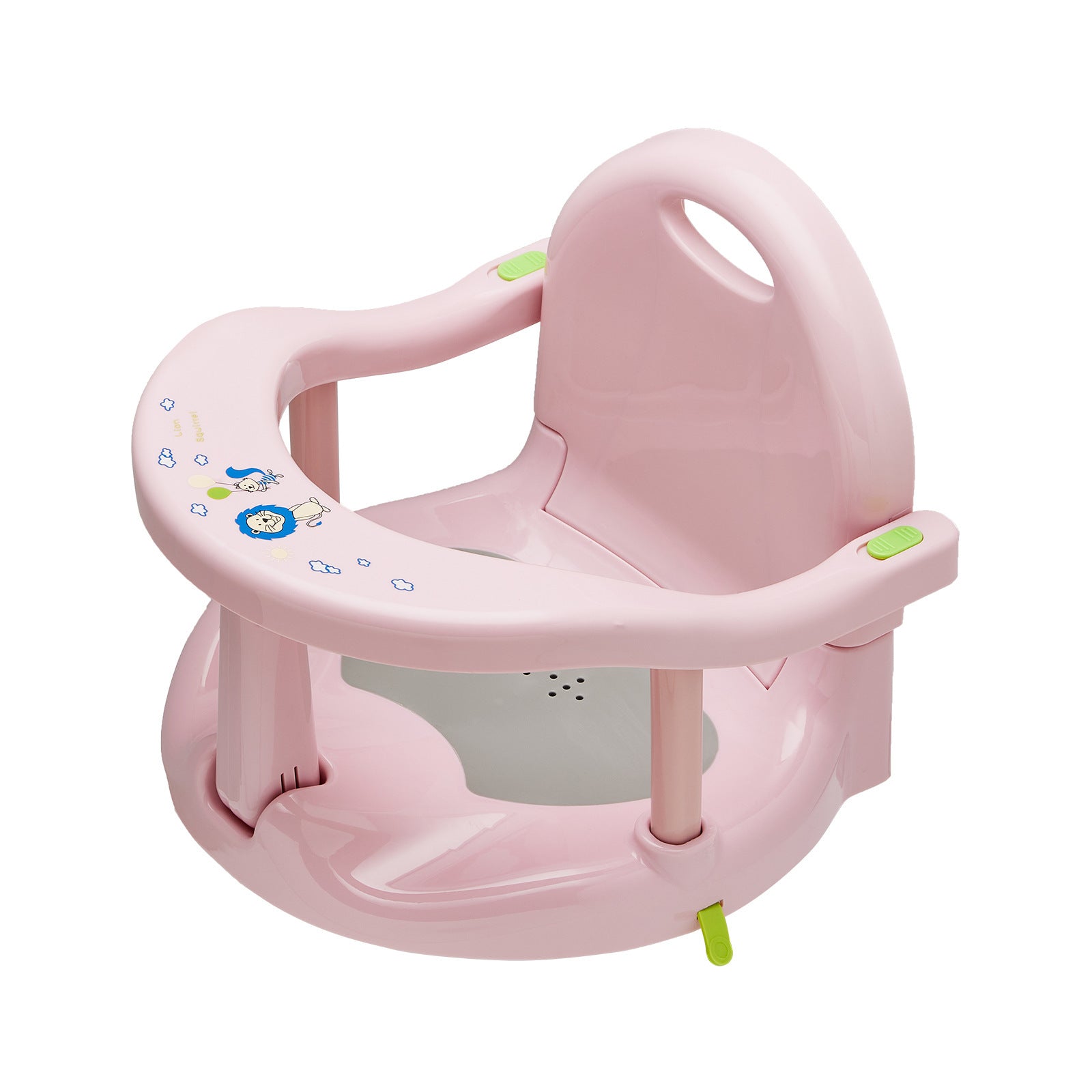 "Eco-friendly anti-dumping baby bath stool with non-slip base"

