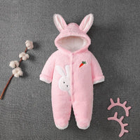 Winter Thickened Simple Solid Color Baby Onesies