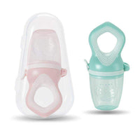 Baby food supplement feeder for newborns with soft silicone for feeding fruits and vegetables safely.
