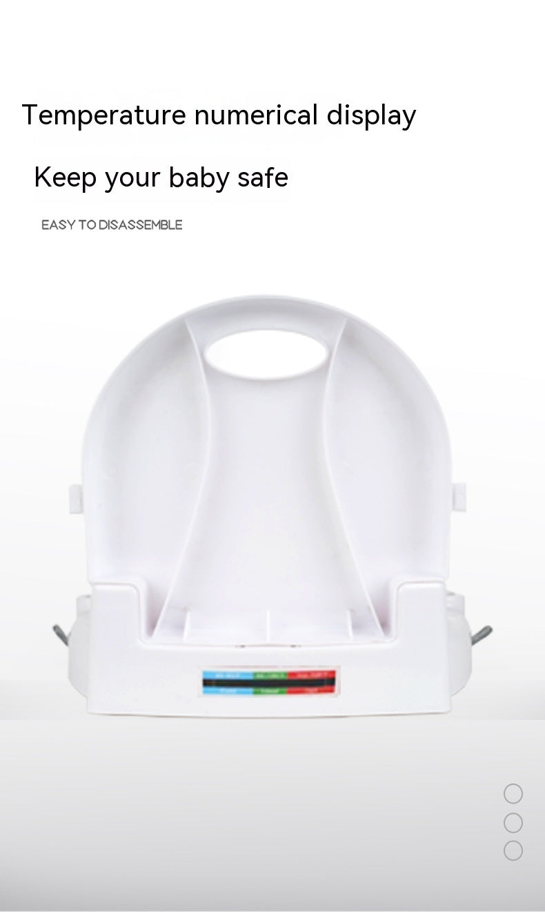 "Eco-friendly anti-dumping baby bath stool with non-slip base"

