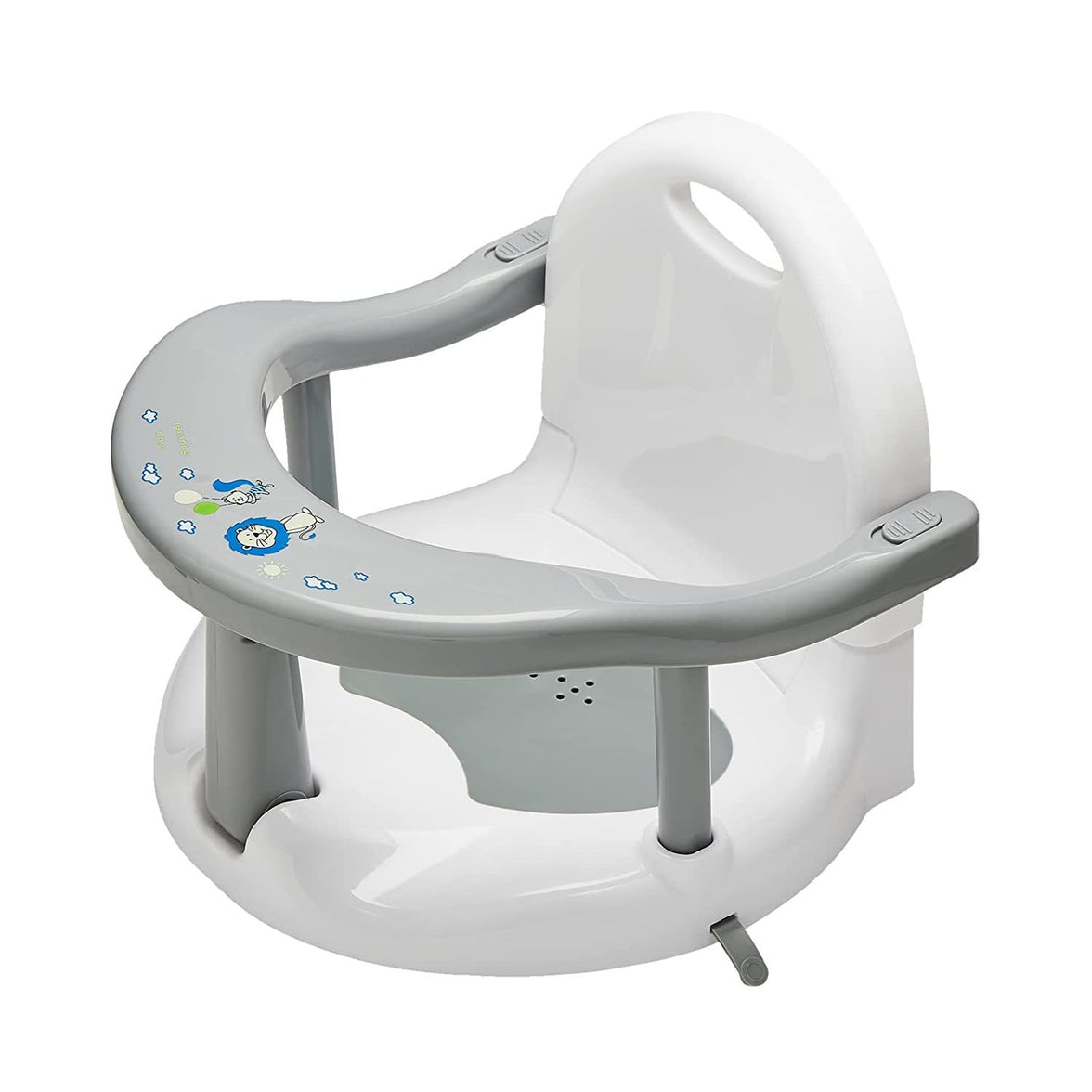 "Eco-friendly anti-dumping baby bath stool with non-slip base"

