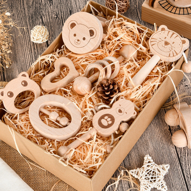 Baby Soothing Bear Hand Rattles Teething And Chewing