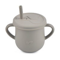 Children's Silicone Straw Drinking Cups Leakproof Baby Learning Drinking Cups Baby Training Straws Cups