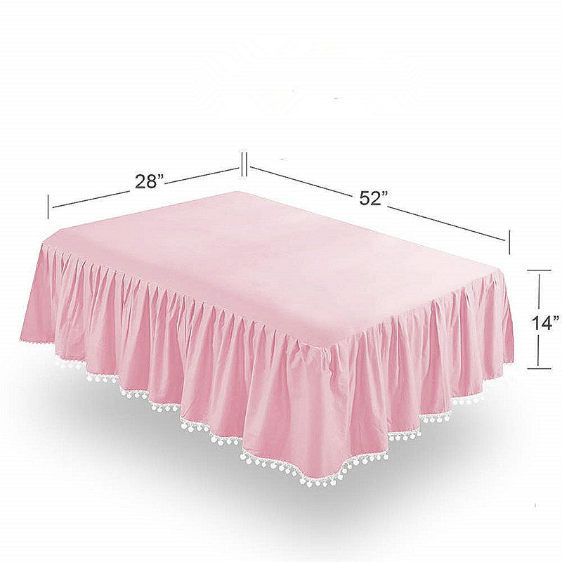 Pleated crib skirt