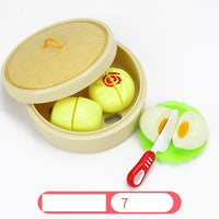 Children Cut Fruit, Toys, Kitchens, Vegetables, Babies, Boys and Girls Cut Steamed buns, Cherry Suit