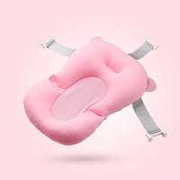 Soft adjustable baby bath net for newborns – suspended design for safety and comfort during bath time.
