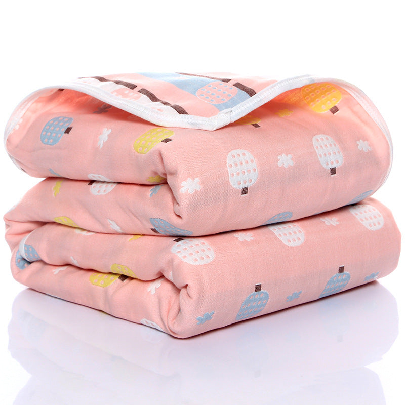 "Six-layer gauze baby towel quilt for toddlers in soft cotton fabric"


