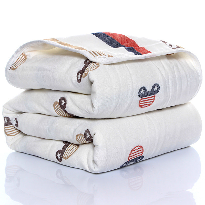 "Six-layer gauze baby towel quilt for toddlers in soft cotton fabric"

