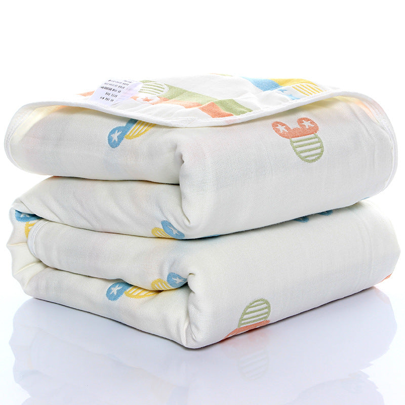 "Six-layer gauze baby towel quilt for toddlers in soft cotton fabric"

