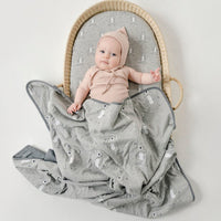 Soft and breathable gauze baby cotton bath towel blanket, lightweight and 110x110cm – ideal for newborn summer use.

