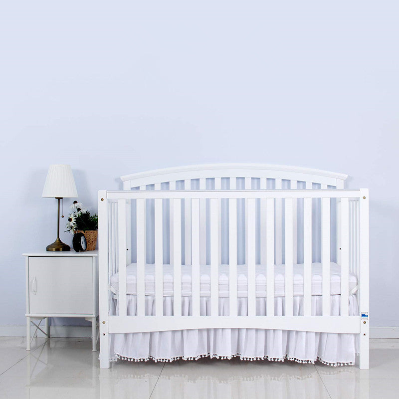 Pleated crib skirt
