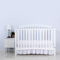 Pleated crib skirt