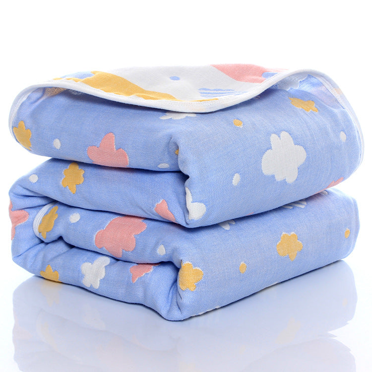 "Six-layer gauze baby towel quilt for toddlers in soft cotton fabric"

