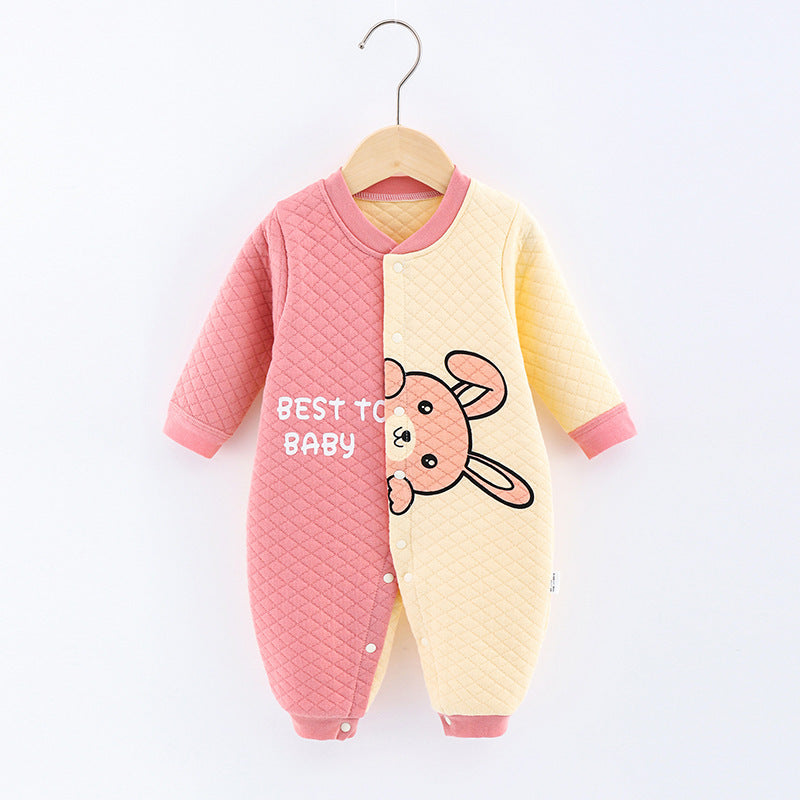 Autumn and Winter Thickened Baby Warm Onesies