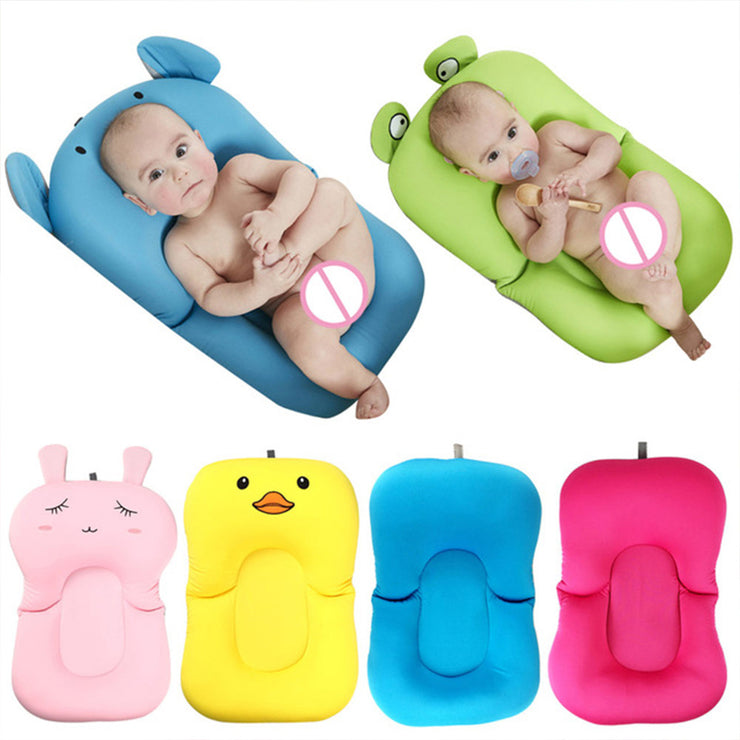 "Soft floating newborn bath pad mat for baby tubs"

