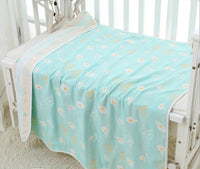 "Soft 110x110cm baby gauze towel blanket in breathable cotton"

