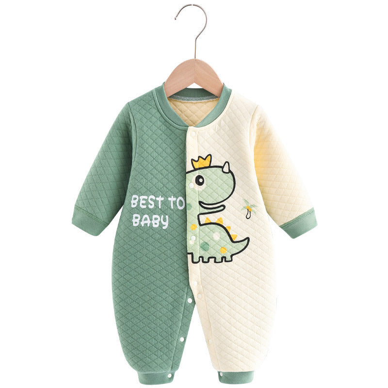 Autumn and Winter Thickened Baby Warm Onesies