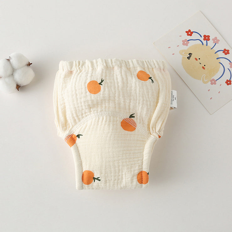 Gauze Cotton Baby's Ring Urine Training Training Pants Gauze Diaper Pants Waterproof Diaper Pure Cotton Diaper Pants