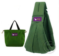 Cotton breathable sling baby carrier baby bag back pocket