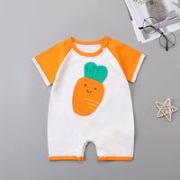 New Baby Onesies For Men And Women Baby Raglan Thin Romper Newborn Summer Cute Fruit Shape Romper