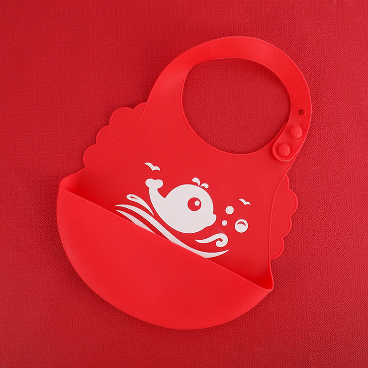 Waterproof Soft Baby Silicone Bibs Cute Cartoon Printed Kids Girl Boy Adjustable Children Bib Baby Lunch Feeding Stuff