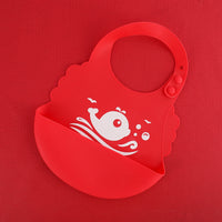 Waterproof Soft Baby Silicone Bibs Cute Cartoon Printed Kids Girl Boy Adjustable Children Bib Baby Lunch Feeding Stuff