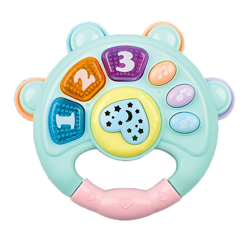 Early Childhood Education Music Drum Rattles Puzzle Baby Hand Drum Story Machine Light Projection Toy