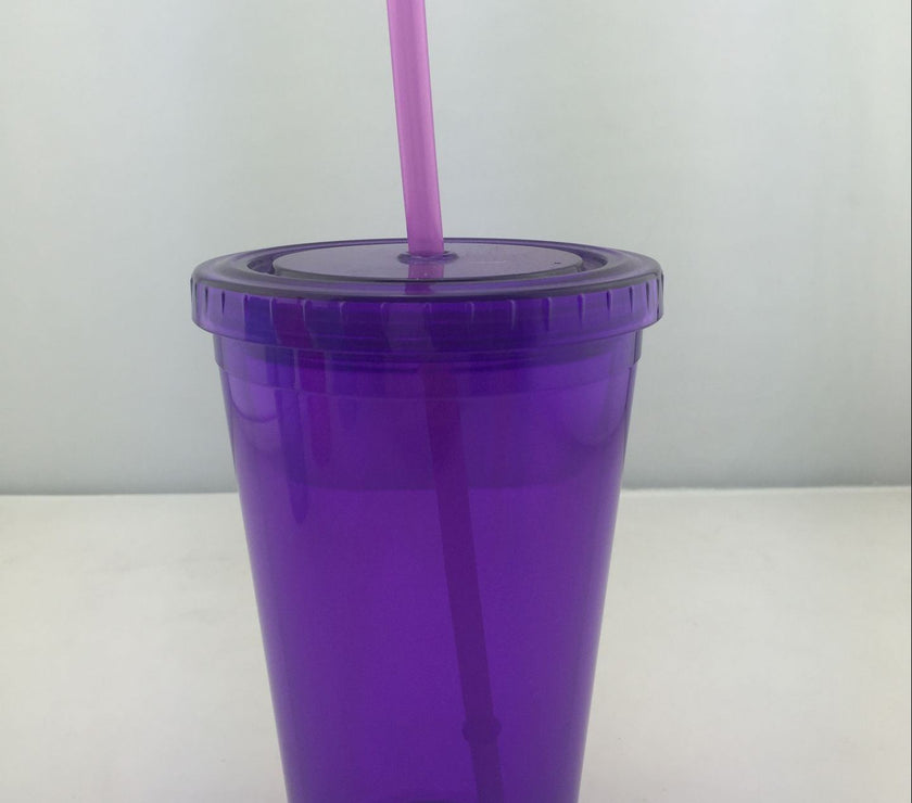 Customized New Creative Sippy Cup Double Layer Cute Plastic Sippy Cup Adult Children Cup Gift Plastic Cup