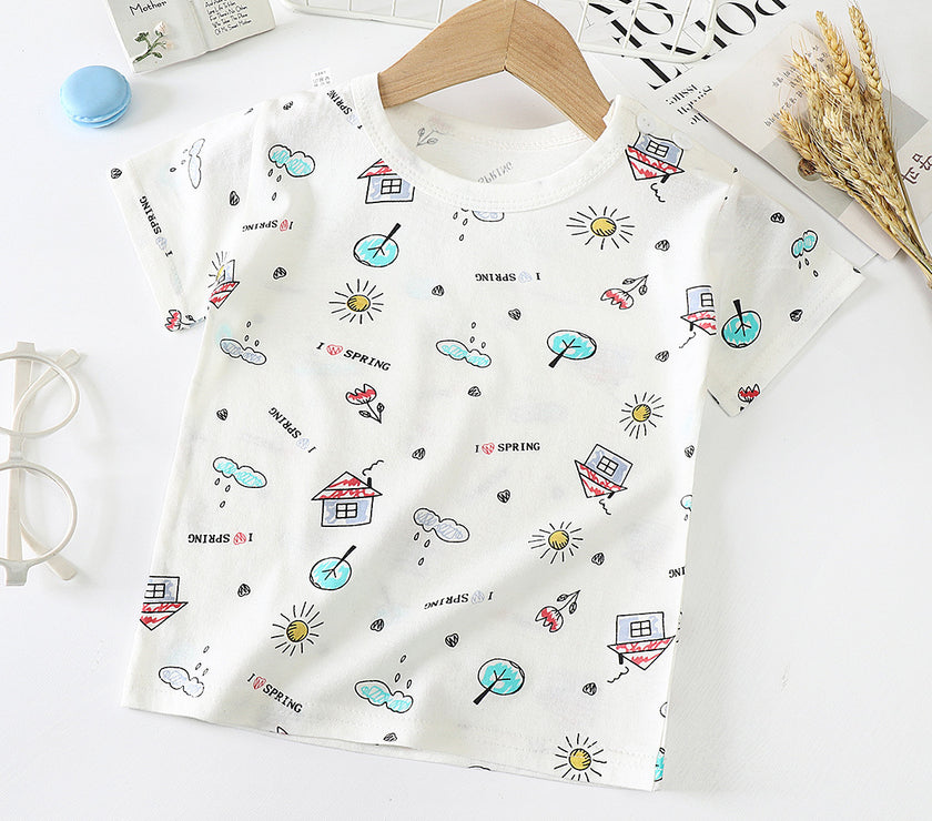 Children's Short-sleeved T-shirt cotton Baby Half-sleeved Bottoming Shirt