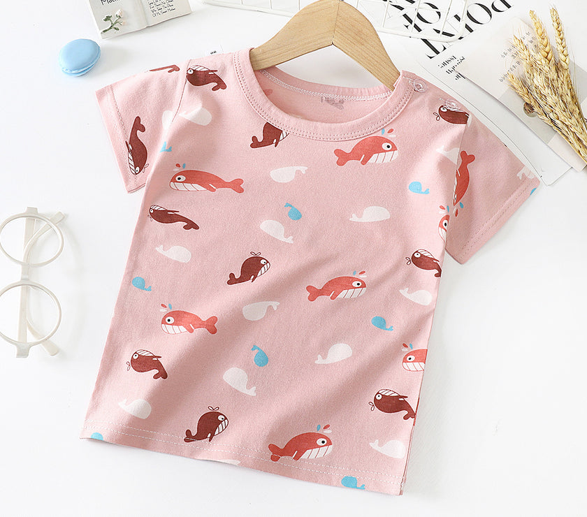 Children's Short-sleeved T-shirt cotton Baby Half-sleeved Bottoming Shirt