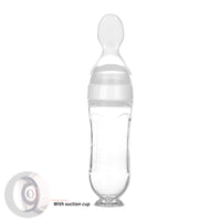 Safe Newborn Baby Feeding Bottle Toddler Silicone Squeeze Feeding Spoon Milk Bottle Baby Training Feeder Food Supplement