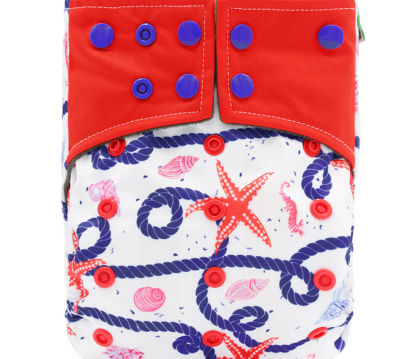 Baby washable leak-proof bamboo charcoal pocket cloth diapers
