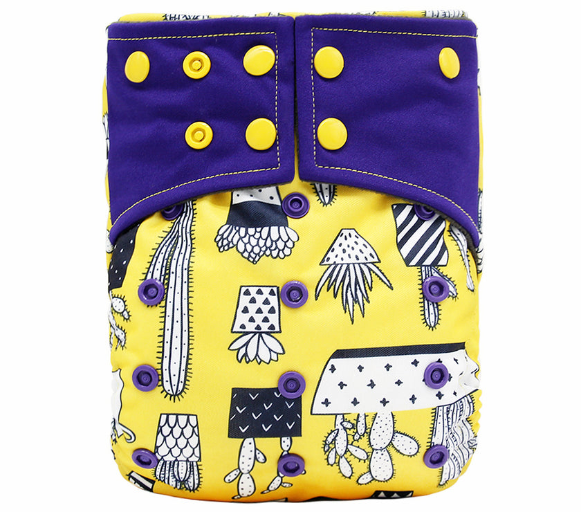 Baby washable leak-proof bamboo charcoal pocket cloth diapers