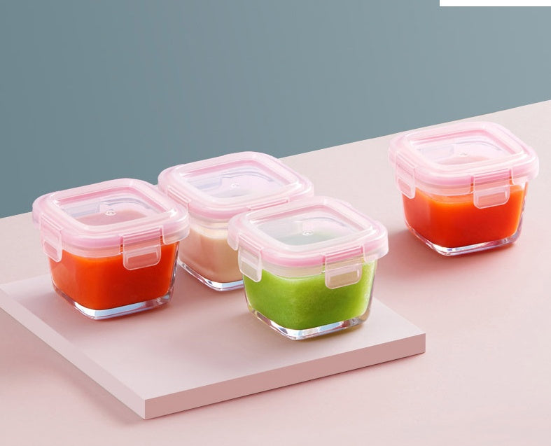 RREIAO BPA-free infant food box for safe baby food storage – portable supplement container for snacks or puree.
