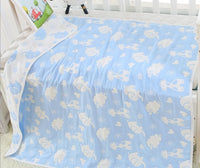 "Soft 110x110cm baby gauze towel blanket in breathable cotton"

