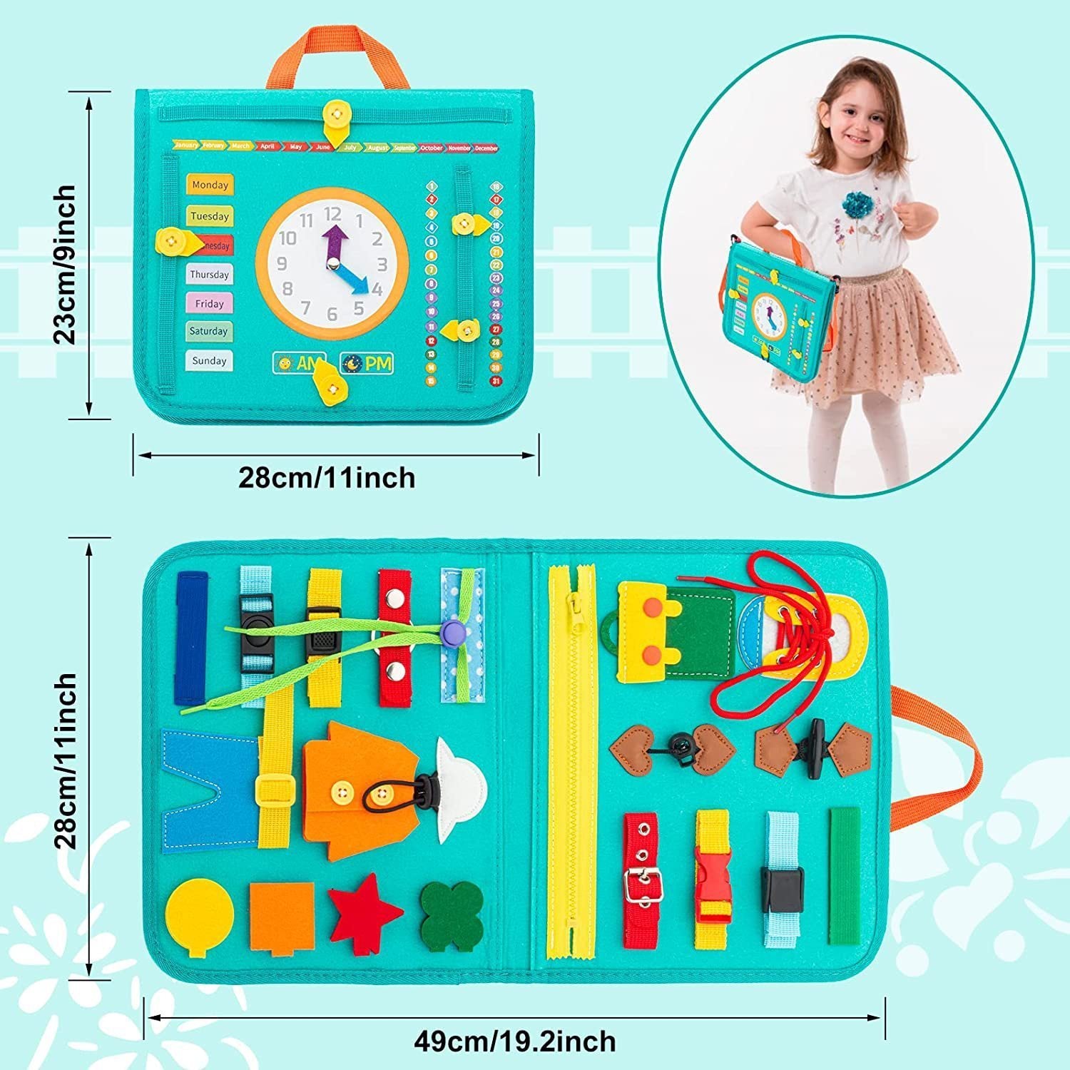 Montessori Clothing Handbag Teaching Aids Storage Children's Educational Toys Training Early Childhood Education Toys
