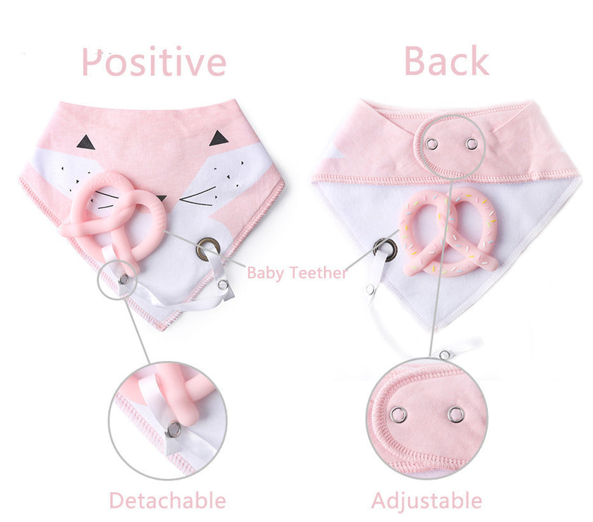Cotton Bibs Burp Silicone Bib
