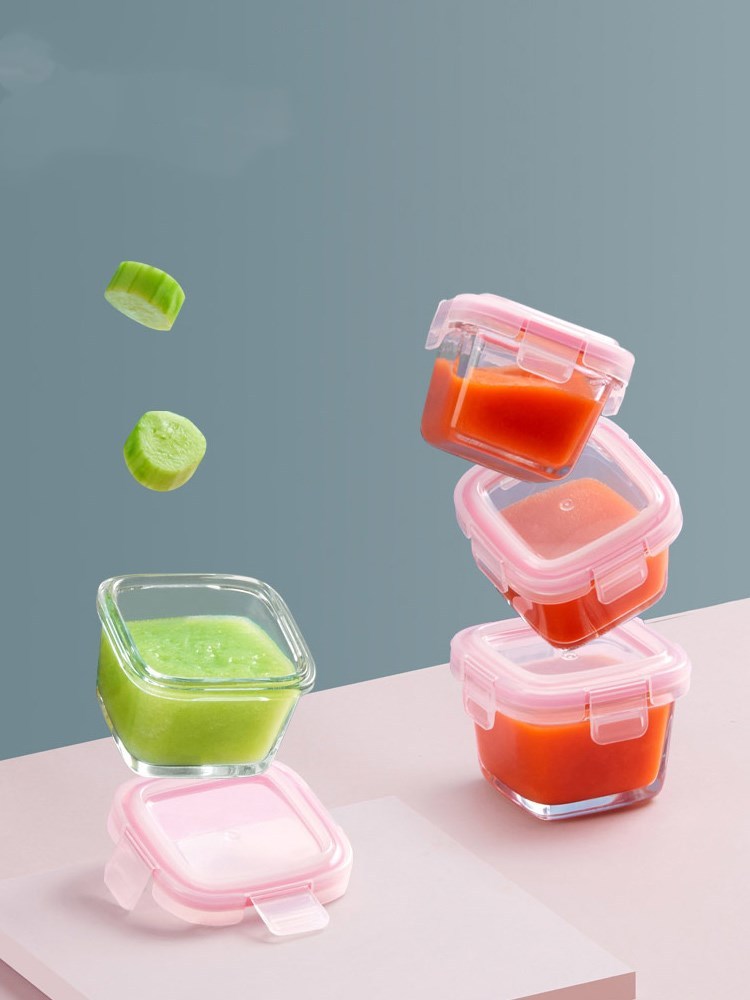 RREIAO BPA-free infant food box for safe baby food storage – portable supplement container for snacks or puree.
