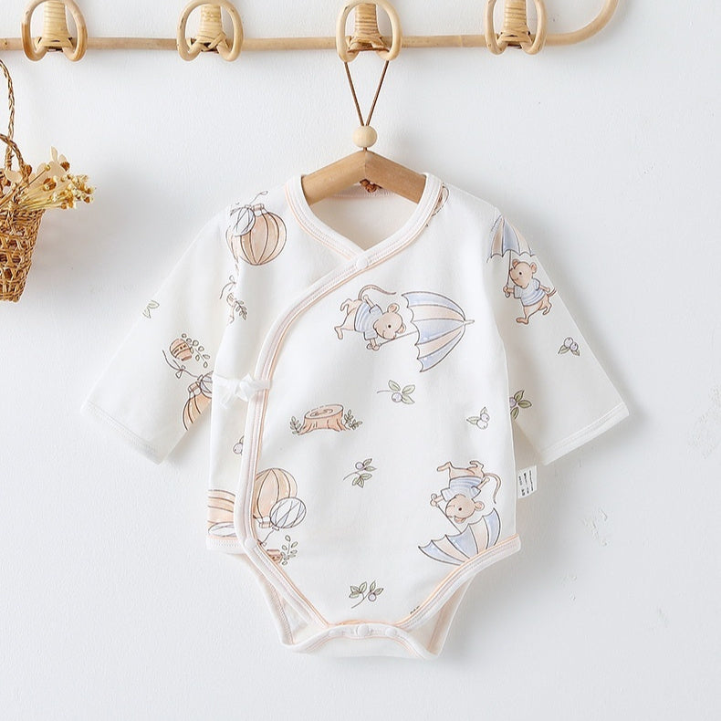 Baby Rompers Spring And Autumn Boneless Class A Pure Cotton Rompers