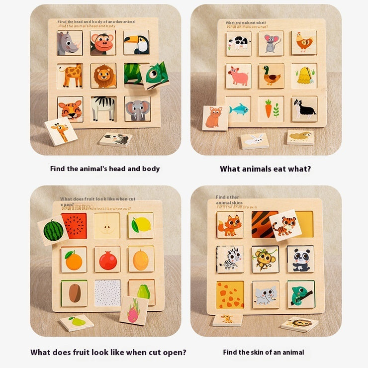 Wooden Montessori Teaching Aids Logical Thinking Puzzle Educational Toys