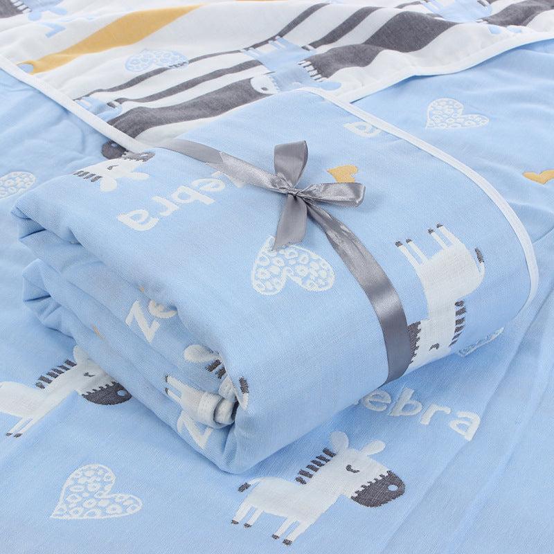 "Six-layer gauze baby towel quilt for toddlers in soft cotton fabric"


