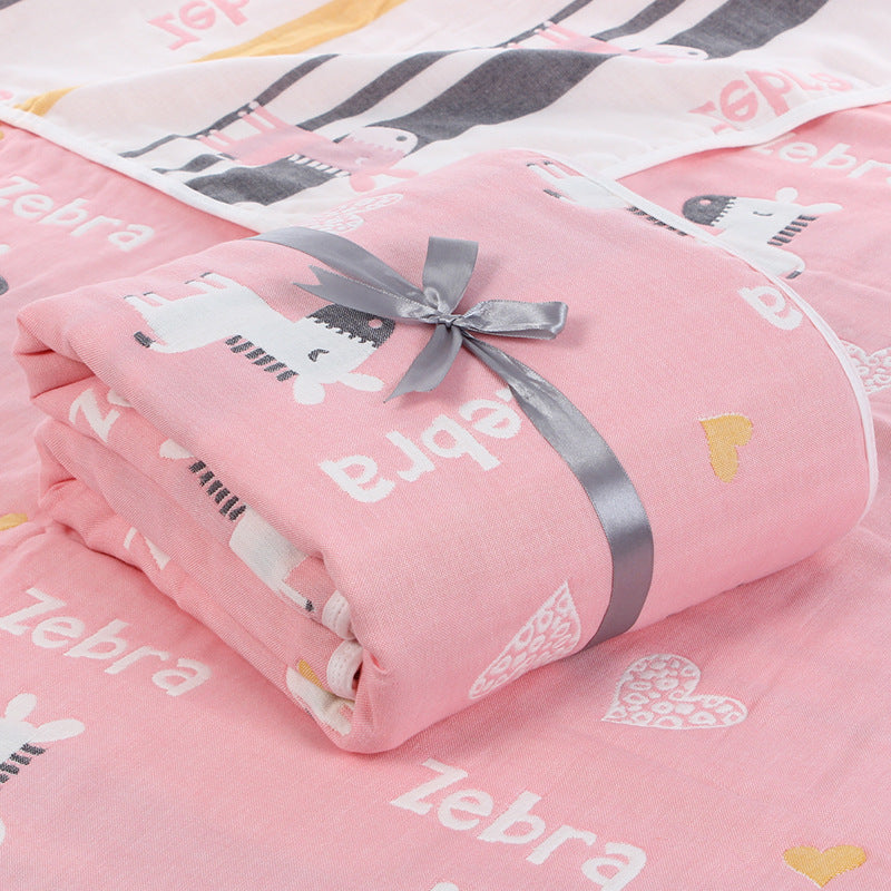 "Six-layer gauze baby towel quilt for toddlers in soft cotton fabric"

