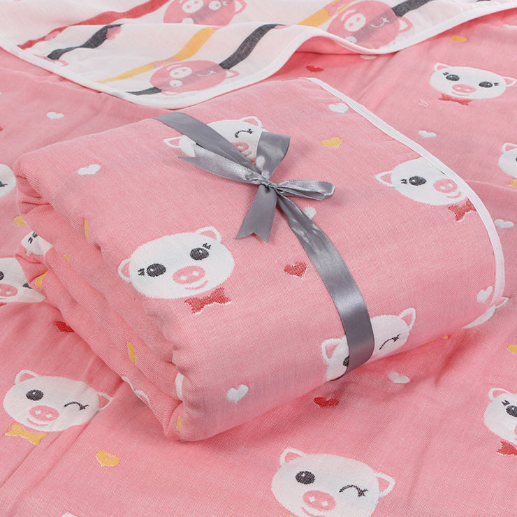 "Six-layer gauze baby towel quilt for toddlers in soft cotton fabric"

