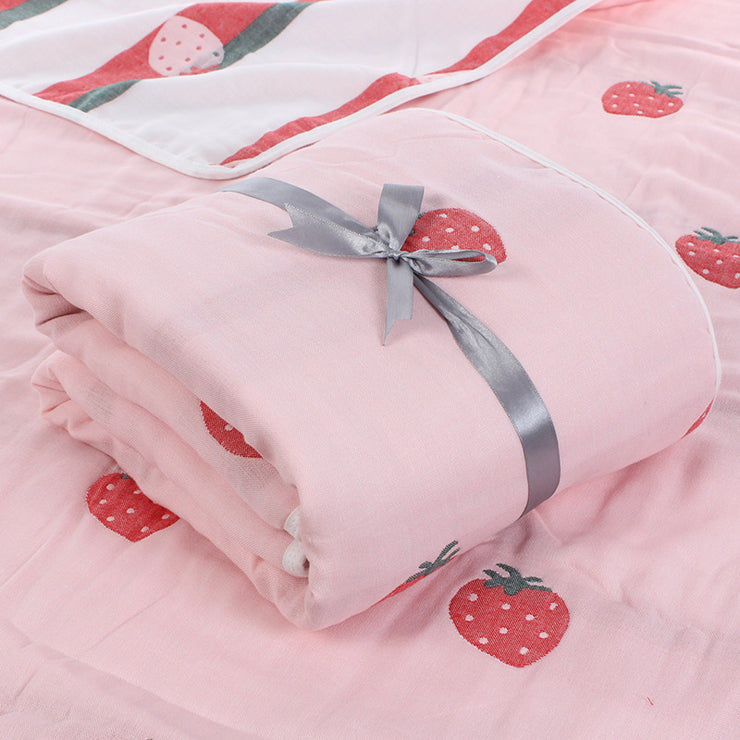 "Six-layer gauze baby towel quilt for toddlers in soft cotton fabric"

