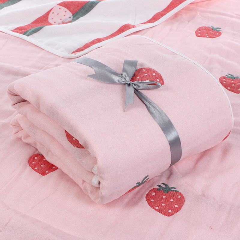 "Six-layer gauze baby towel quilt for toddlers in soft cotton fabric"

