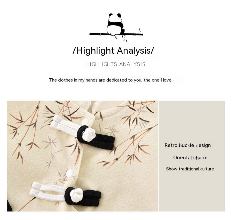 Newborn Jumpsuit Double Layer Thickened Rompers Baby Outerwear Romper